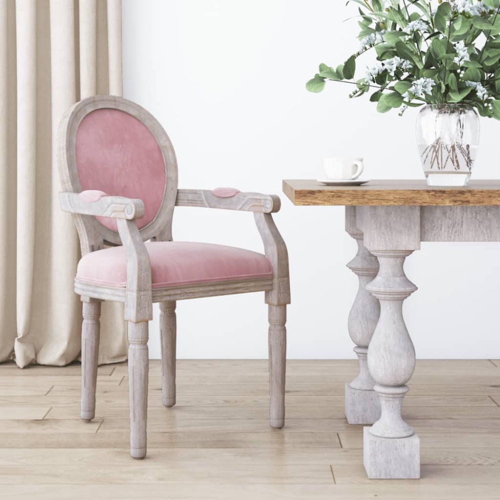 Petromila vidaXL Jedálenská stolička ružová 54x56x96,5 cm látka